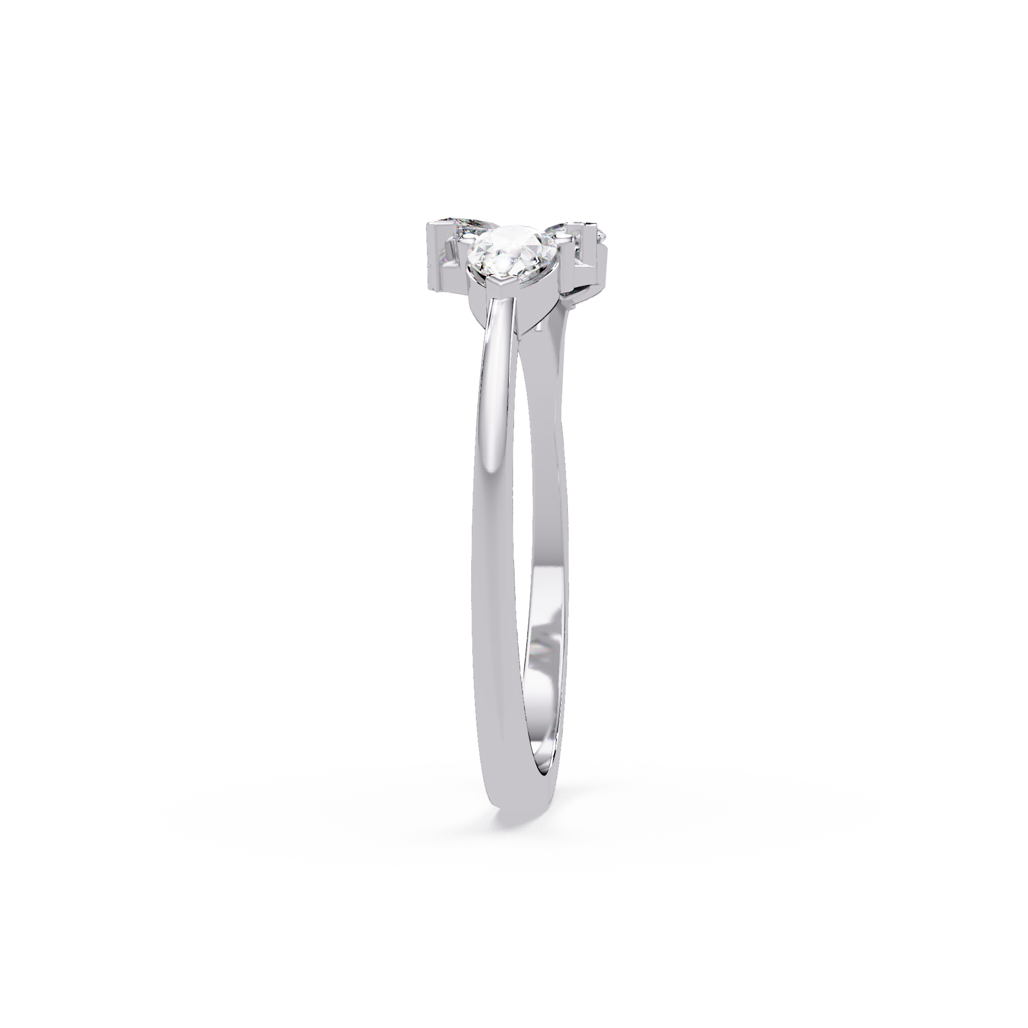 Marquise & Pear Diamond Bypass Engagement Ring
