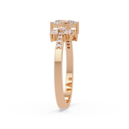 Oval Diamond Floral Engagement Ring
