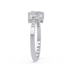 Oval Diamond Floral Engagement Ring