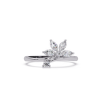Nature Inspired Marquise Diamond Floral Ring