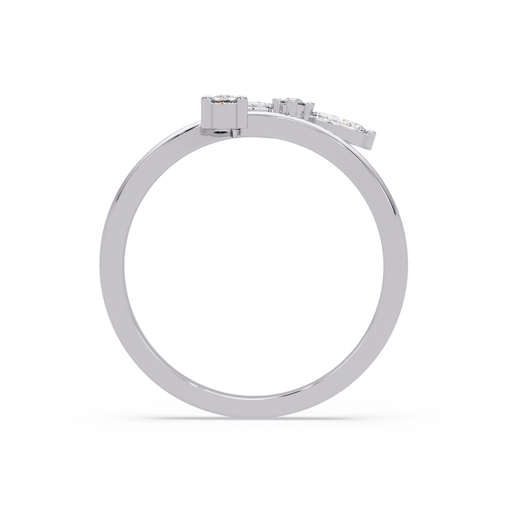 Nature Inspired Marquise Diamond Floral Ring