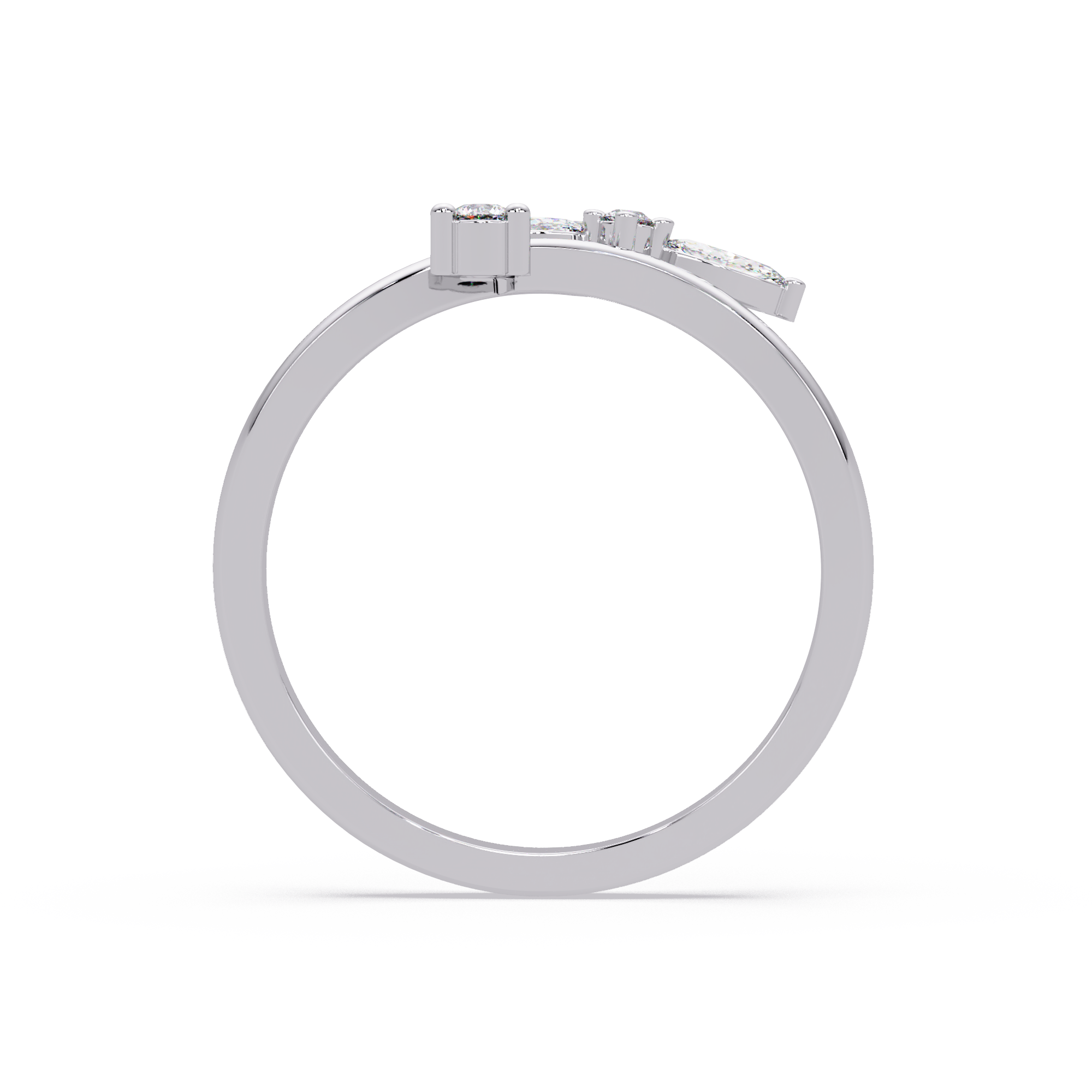 Nature Inspired Marquise Diamond Floral Ring