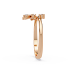 Nature Inspired Marquise Diamond Floral Ring