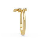 Nature Inspired Marquise Diamond Floral Ring