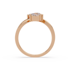 Princess Cut Bypass Diamond Ring | Infinity Twist Solitaire Ring