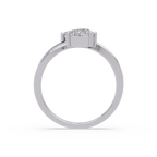 Princess Cut Bypass Diamond Ring | Infinity Twist Solitaire Ring