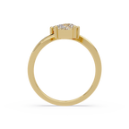 Princess Cut Bypass Diamond Ring | Infinity Twist Solitaire Ring
