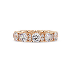 Round Cut Diamond Eternity Band in Gold