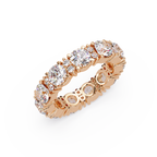 Round Cut Diamond Eternity Band in Gold