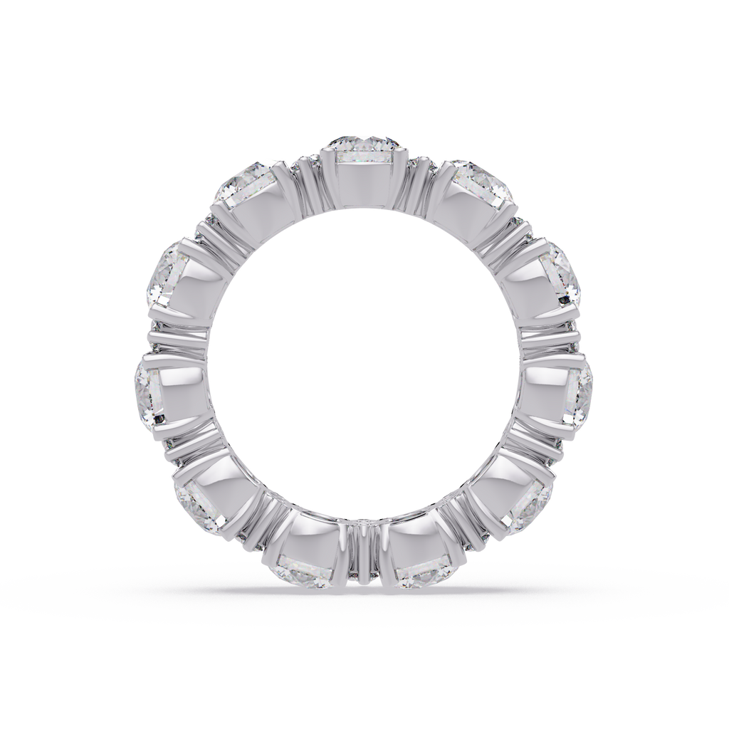 Round Cut Diamond Eternity Band in Gold