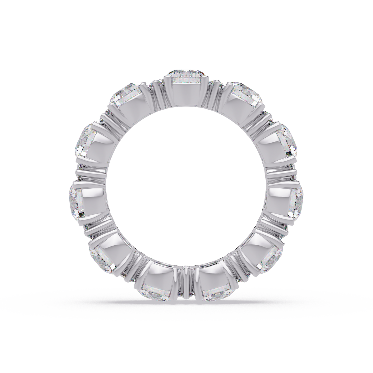 Round Cut Diamond Eternity Band in Gold