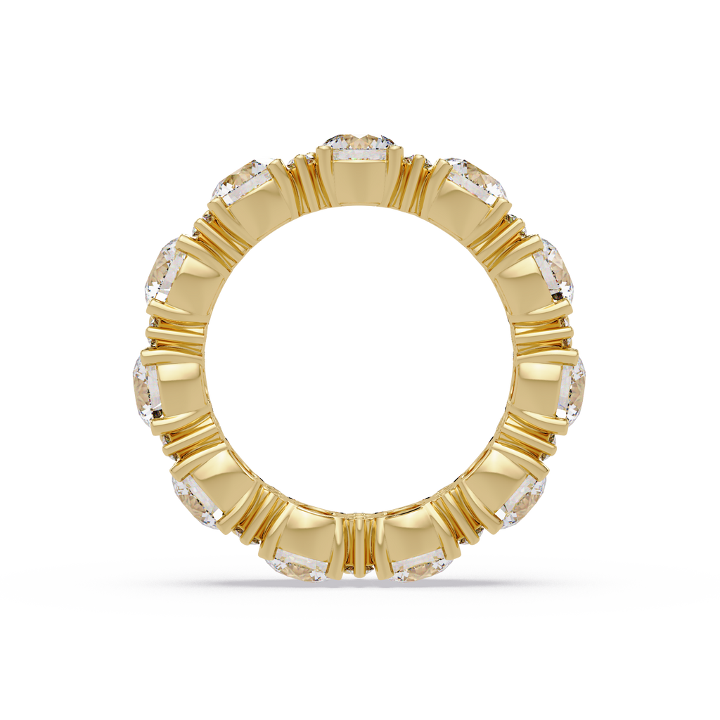 Round Cut Diamond Eternity Band in Gold