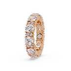 Round Cut Diamond Eternity Band in Gold