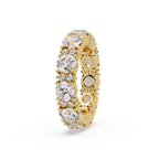 Round Cut Diamond Eternity Band in Gold
