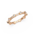 Round Cut Bezel Set Diamond Eternity Band in Gold