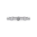 Round Cut Bezel Set Diamond Eternity Band in Gold