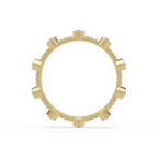 Round Cut Bezel Set Diamond Eternity Band in Gold