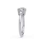 Oval & Pear Three Stone Diamond Engagement Ring