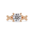 Round Cut Celtic Knot Solitaire Engagement Ring