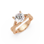 Round Cut Celtic Knot Solitaire Engagement Ring