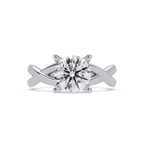 Round Cut Celtic Knot Solitaire Engagement Ring