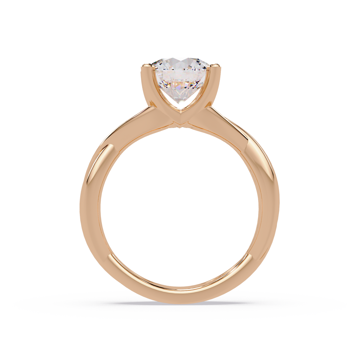 Round Cut Celtic Knot Solitaire Engagement Ring