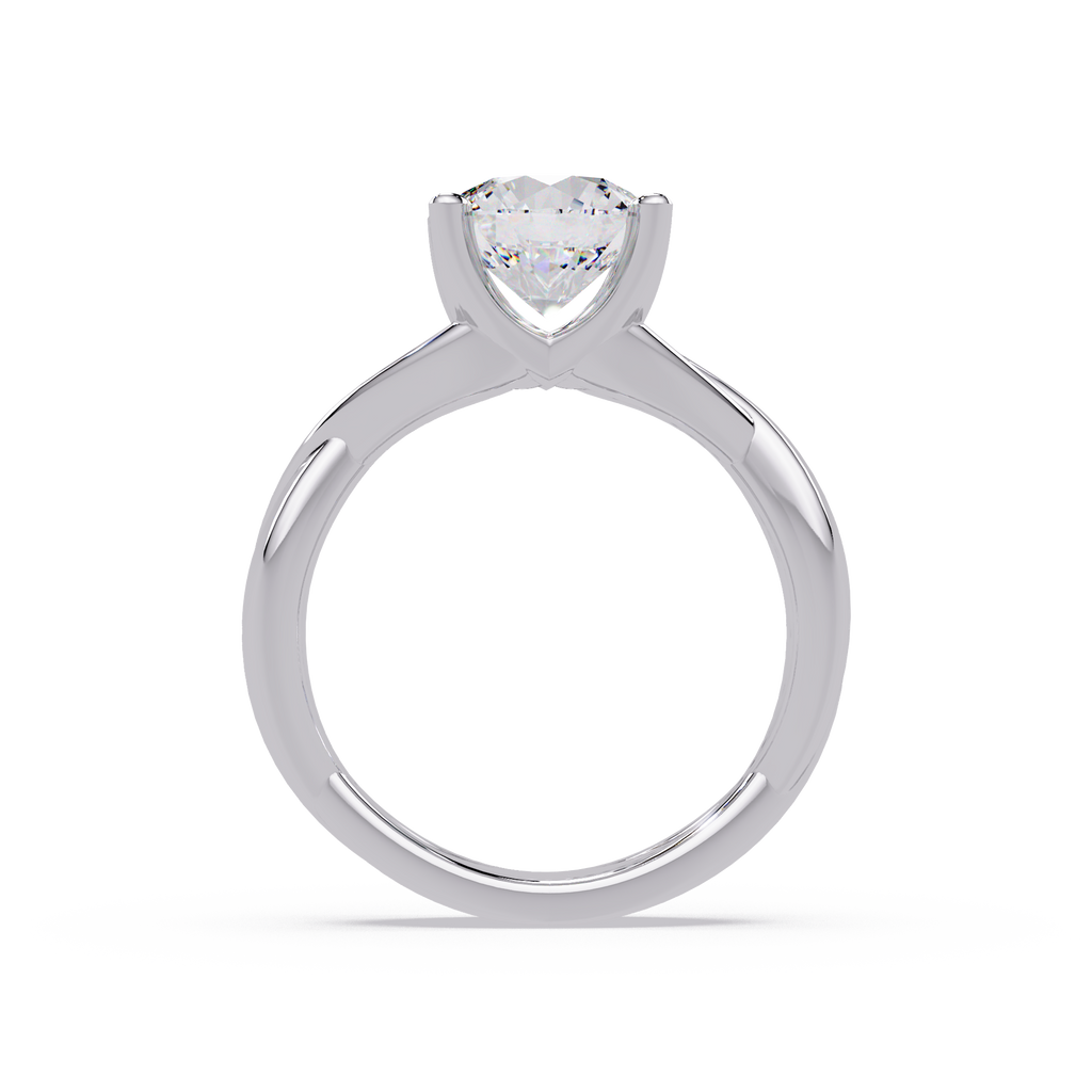 Round Cut Celtic Knot Solitaire Engagement Ring