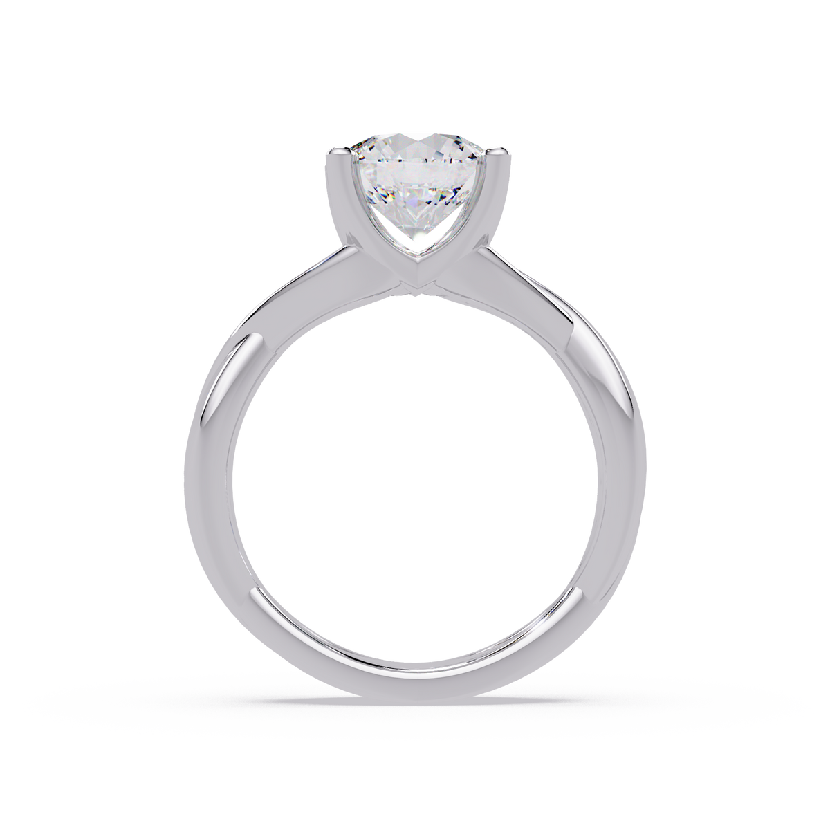 Round Cut Celtic Knot Solitaire Engagement Ring
