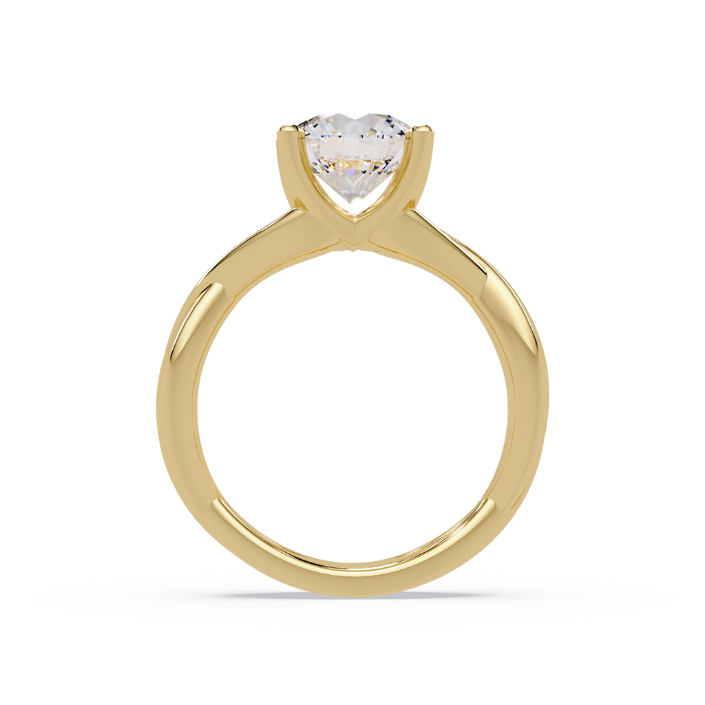Round Cut Celtic Knot Solitaire Engagement Ring