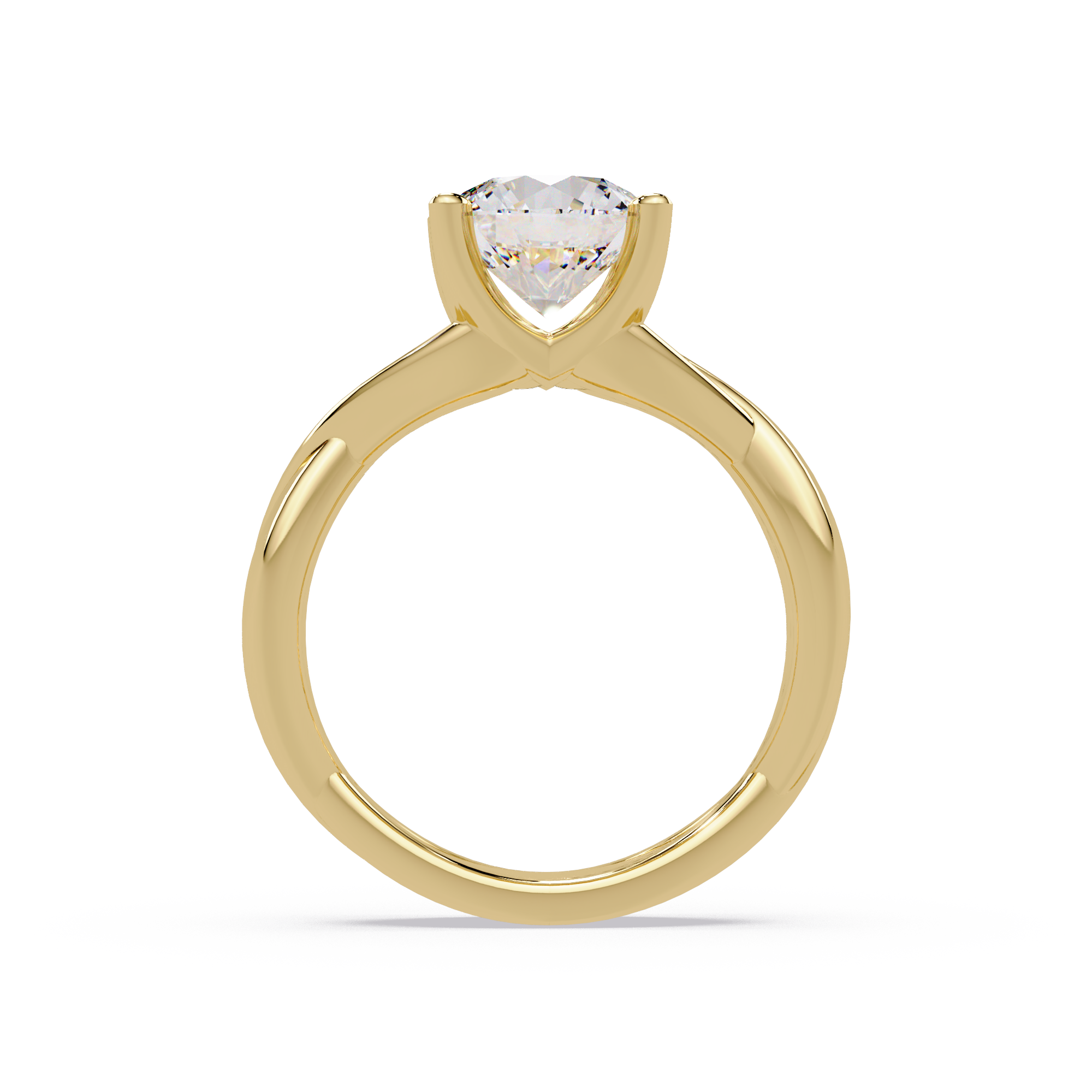 Round Cut Celtic Knot Solitaire Engagement Ring
