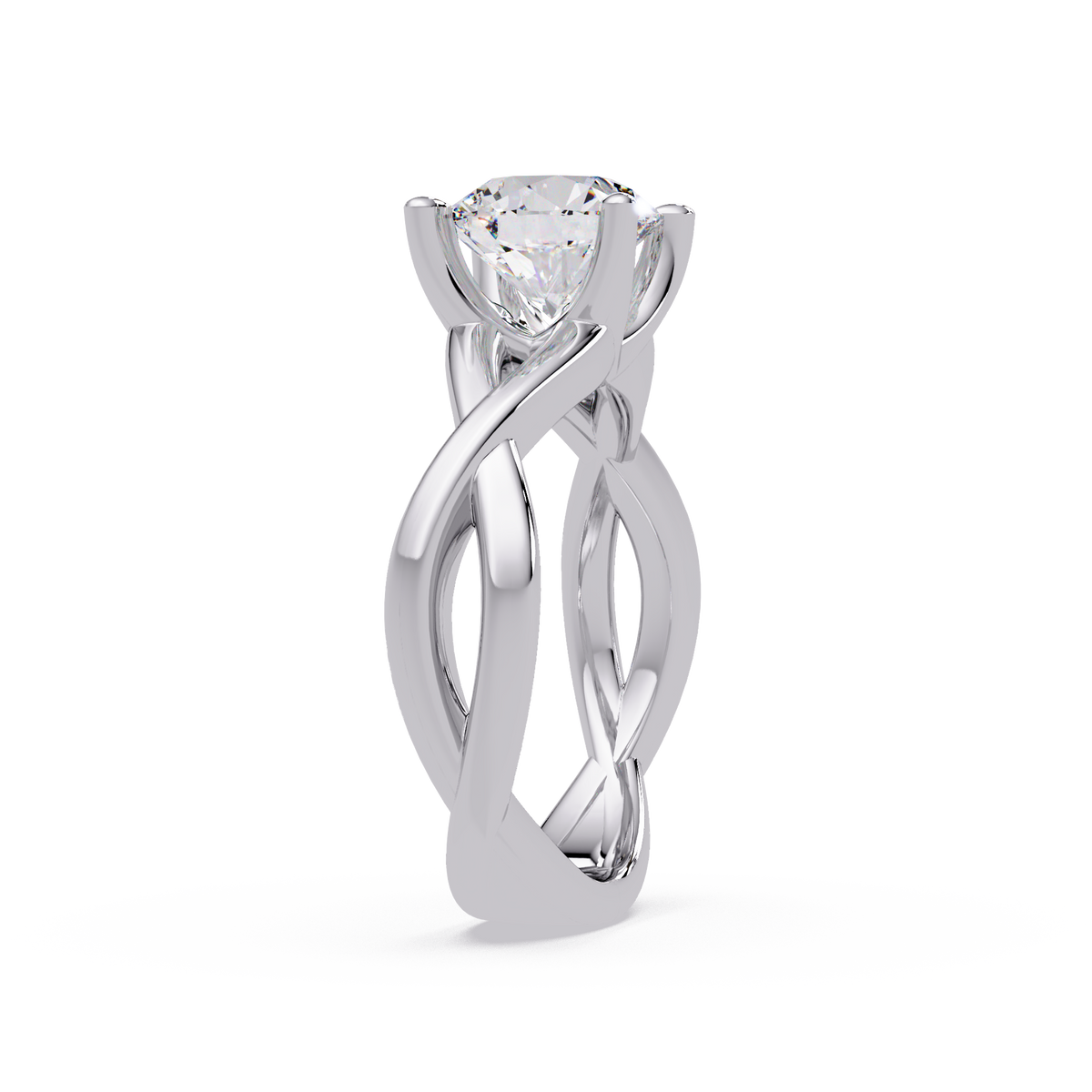 Round Cut Celtic Knot Solitaire Engagement Ring
