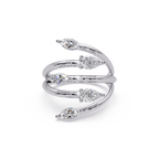Marquise & Pear Diamond Multi-Row Wrap Ring