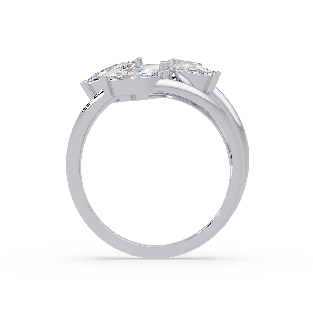 Marquise & Pear Diamond Multi-Row Wrap Ring