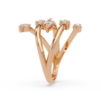 Marquise & Pear Diamond Multi-Row Wrap Ring