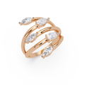 Marquise & Pear Diamond Multi-Row Wrap Ring