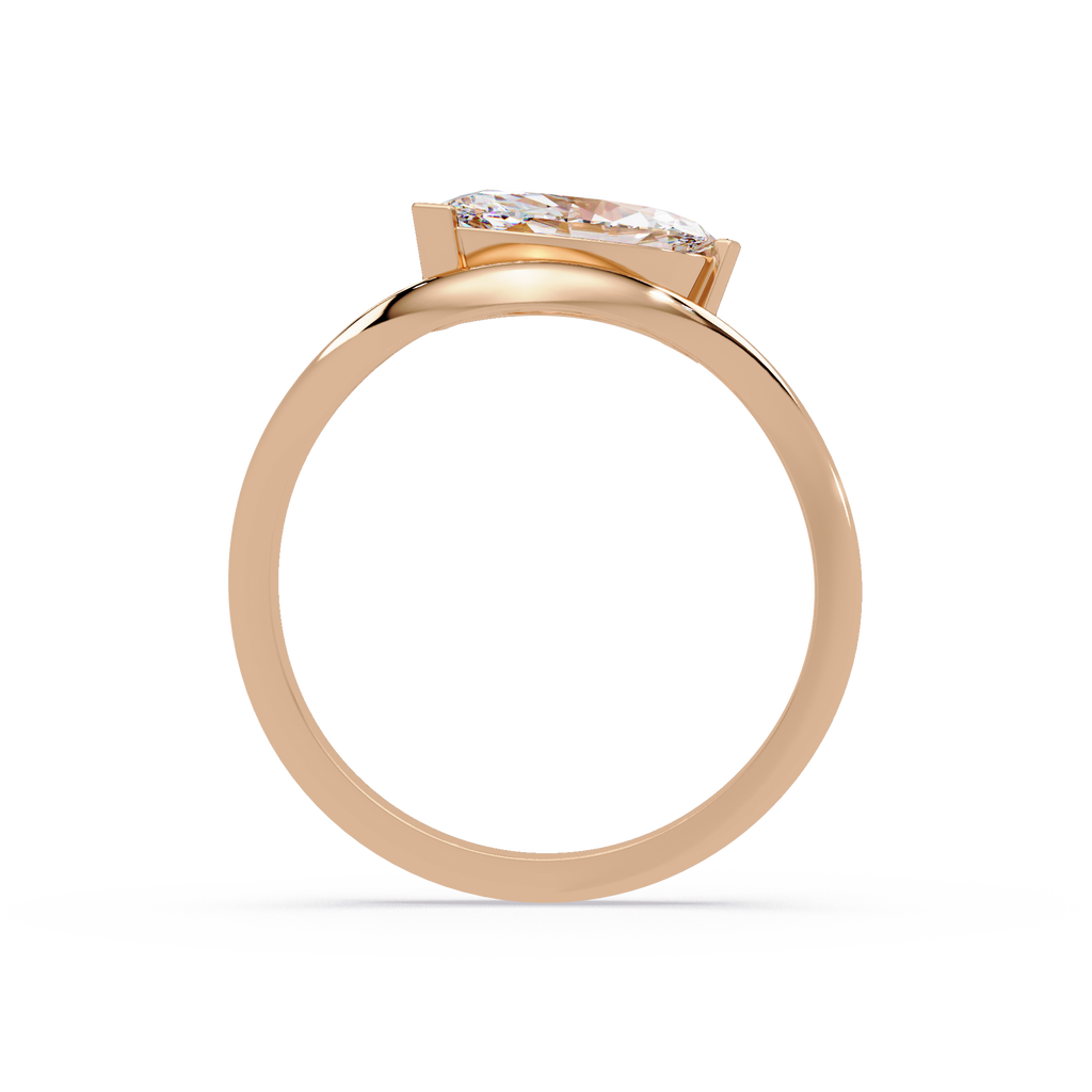 Minimalist Marquise Cut Solitaire Engagement Ring