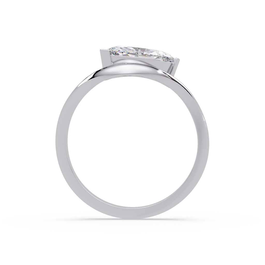 Minimalist Marquise Cut Solitaire Engagement Ring