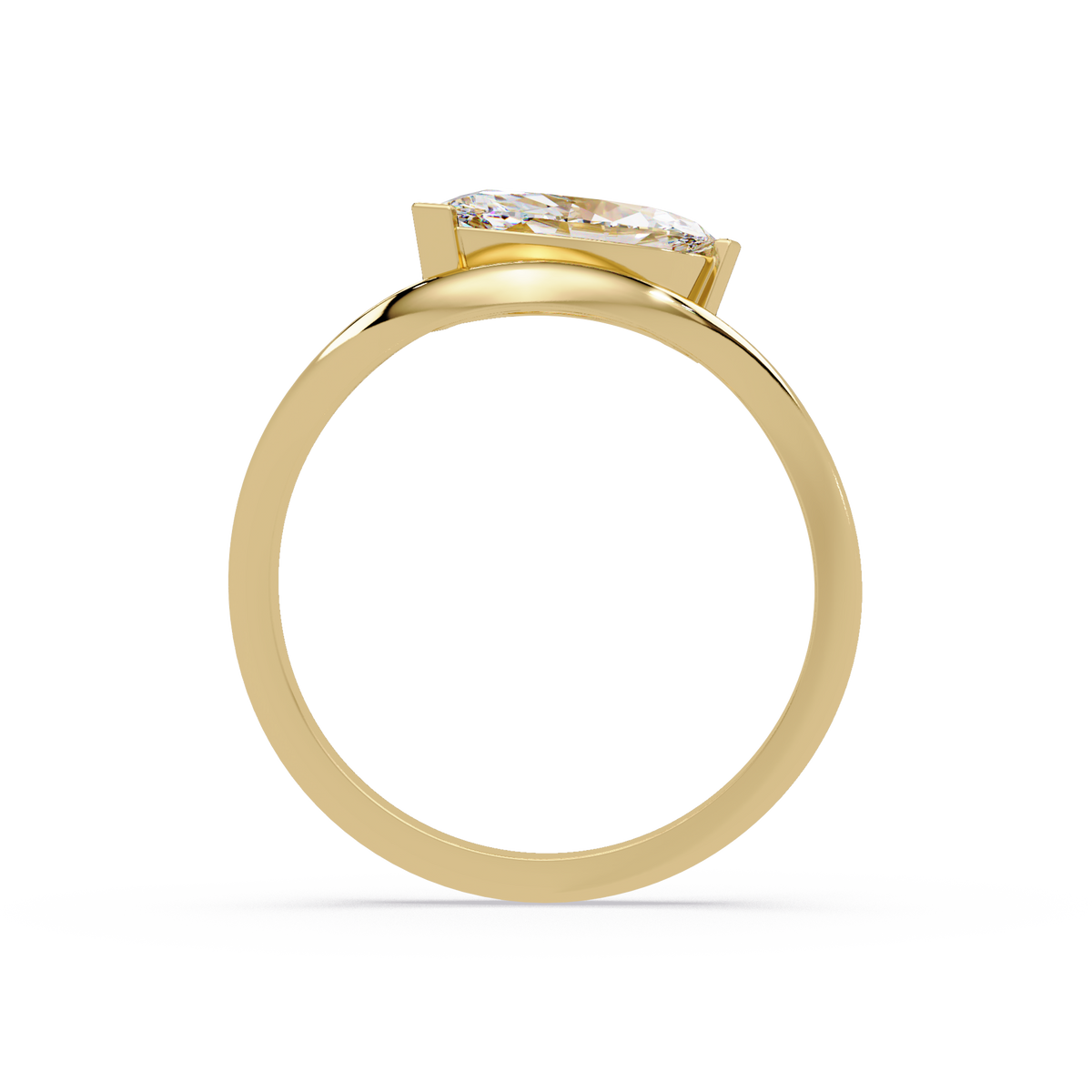 Minimalist Marquise Cut Solitaire Engagement Ring