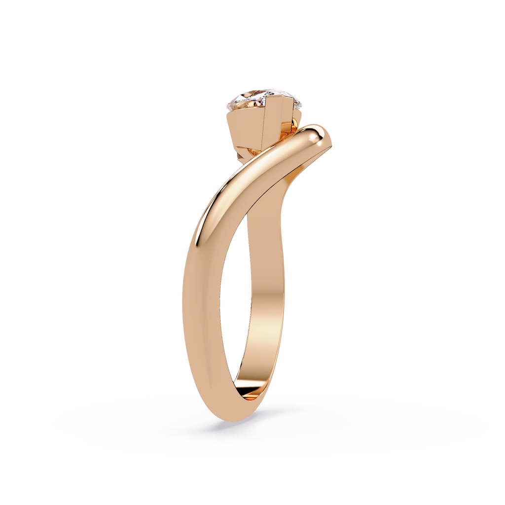 Minimalist Marquise Cut Solitaire Engagement Ring