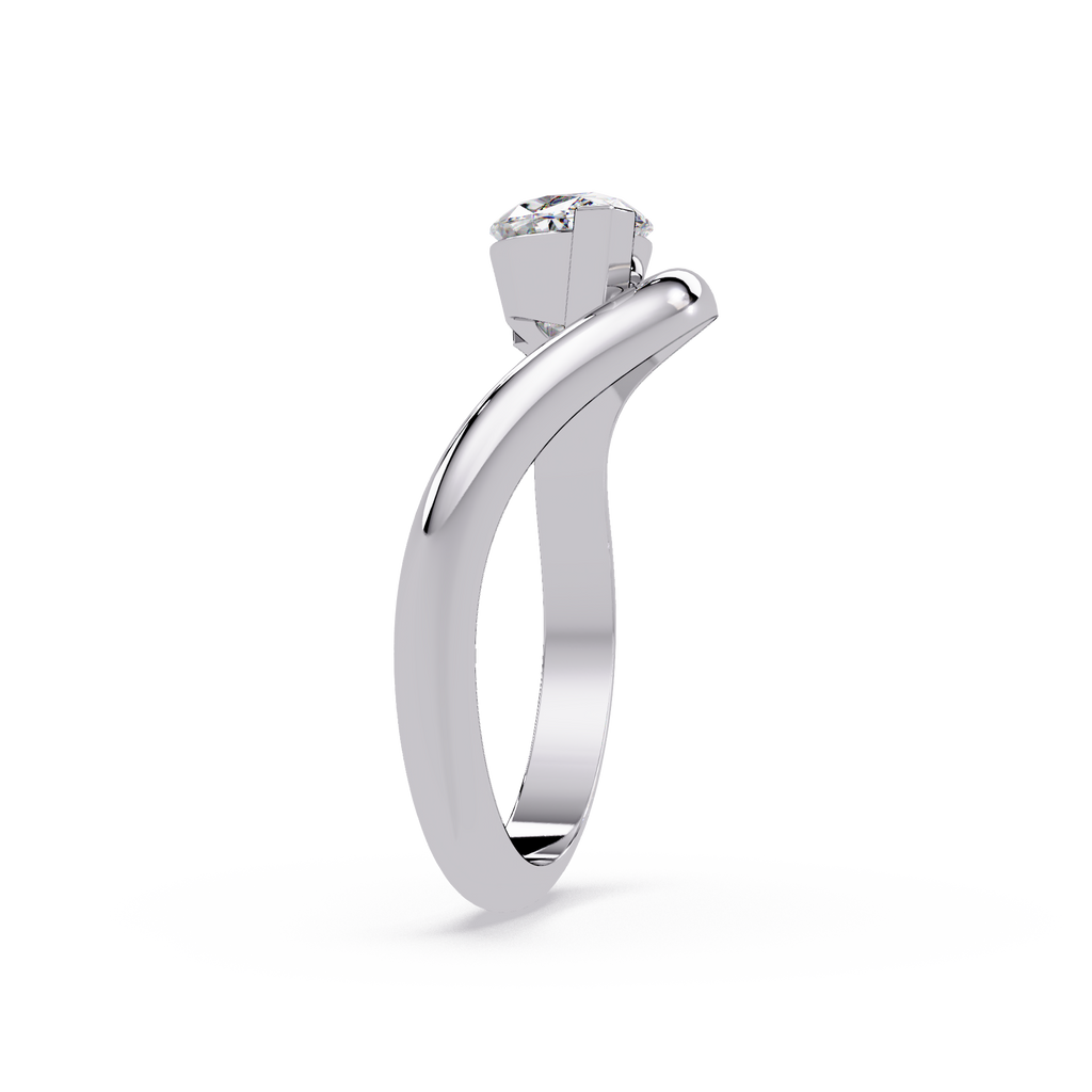 Minimalist Marquise Cut Solitaire Engagement Ring