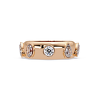 Modern Multi Shape Bezel Diamond Band Ring