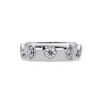 Modern Multi Shape Bezel Diamond Band Ring