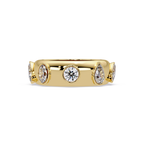Modern Multi Shape Bezel Diamond Band Ring