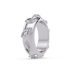 Modern Multi Shape Bezel Diamond Band Ring