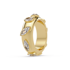 Modern Multi Shape Bezel Diamond Band Ring