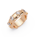 Modern Multi Shape Bezel Diamond Band Ring