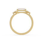 Customizable Baguette & Round Diamond Engagement Ring | Three-Stone Ring