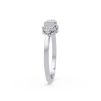 Customizable Baguette & Round Diamond Engagement Ring | Three-Stone Ring