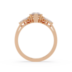 Marquise Cut Floral Diamond Engagement Ring