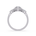 Marquise Cut Floral Diamond Engagement Ring
